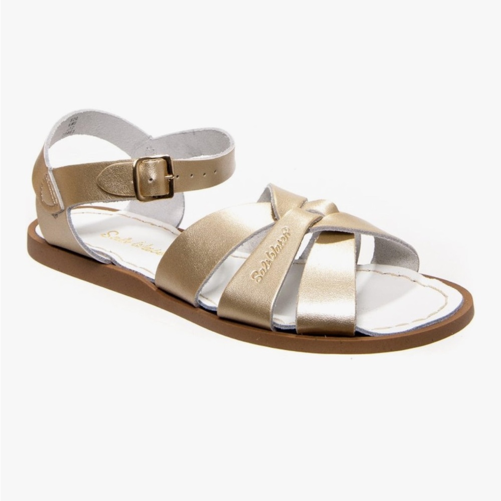 Salt Water Kids Gold Original Sandals size 5